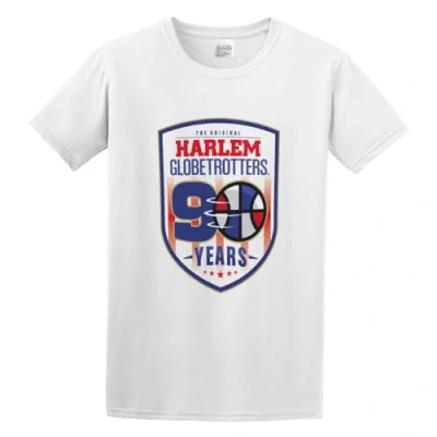 Image of TQQCA BEAR Harlem Globetrotters 90 Years Black T Shirt White S