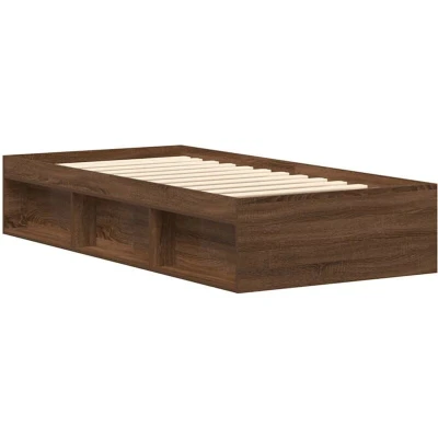Image of vidaXL Bed Frame without Mattress Brown Oak 90x190 cm Single
