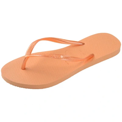 Image of Havaianas SLIM Tbar sandals, Women&#039;s, Size: 4 5, Peach Synthetics