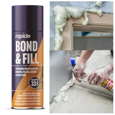 Image of Expanding Foam Filler Spray PU Bond and Fill Sealing Cracks Insulating Gap 500ml
