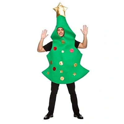 Image of Wicked Costumes Adult Christmas Tree Fancy Dress Costume One Size