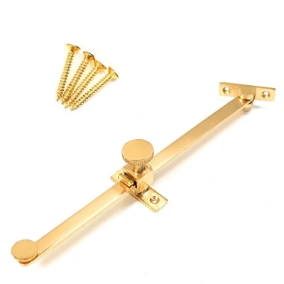 Image of 5X Polished Brass 250mm Sliding Window Stays &amp; Screws