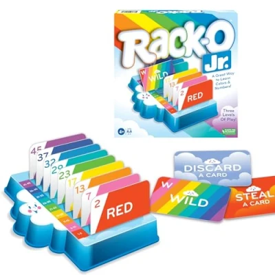 Image of Winning Moves Rack O Jr Games USA, Children&#039;s Edition of The Game for 2 to 4 Players, Ages 4+