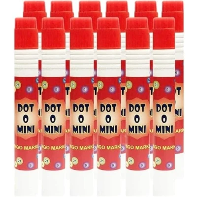 Image of Bingo Dabbers 12 Pack 20ml Dot O Mini Markers (Red)