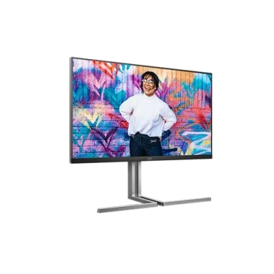 Image of AOC U32U3CV 32 inch UHD Nano IPS monitor, height adjustable, speakers, HDR400 (3840x2160, 60 Hz, 4K, 2x HDMI, DisplayPort, USB C (96W PD), Hub) black
