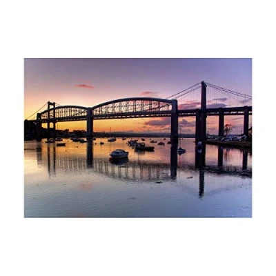 Image of Wee Blue Coo Photo River Bridge Royal Albert Tamar Plymouth Picture Wall Art Print