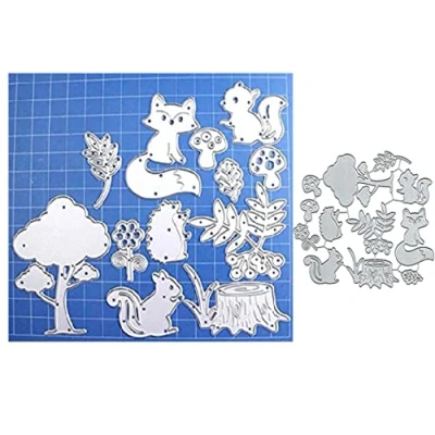 Image of Forest Animals Fox Metal Die Cuts Dies Cutting, Cutting Cut Stencils DIY Scrapbooking Cards Decorative Embossing Paper for Album Card Making