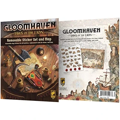 Image of Cephalofair Games Gloomhaven: Jaws of The Lion Removable Sticker Set &amp; Map