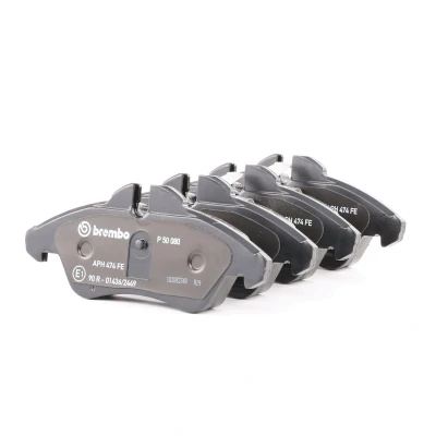 Image of 2D0698151, 2D0698151C Brake pad set BREMBO P 50 080 incl. wear warning contact with piston clip without accessories MERCEDES BENZ: Sprinter 3 T Van
