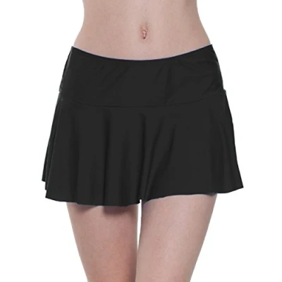 Image of FLYILY Women&#039;s Sports Swim Shorts with Adjustable Drawstring Mini Boyshorts Bikini Swimwear Tankini Bottoms