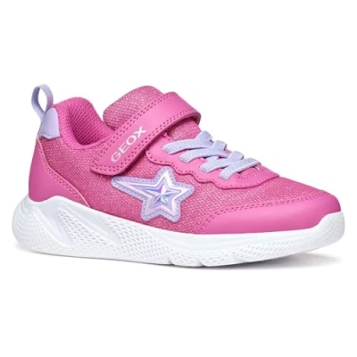 Image of Geox J SPRINTYE Girl A Sneaker, Fuchsia/Lilac, 0.5 UK