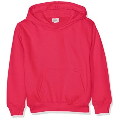 Image of AWDis Boy&#039;s Kids Hoodie, Pink (Hot Pink), Medium