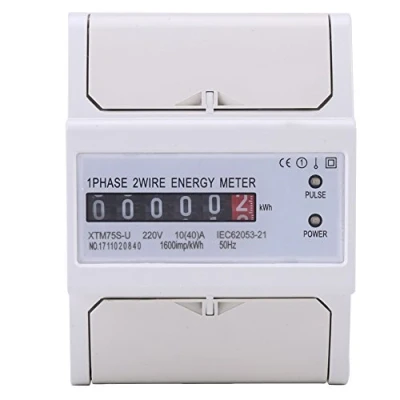 Image of XTM75S U Energy Meter Digital LCD Single Phase 2 Wire KWh DIN Rail Electric 10(40) A