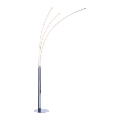 Image of JUST LIGHT. LED floor lamp Maja, 3 bulb chrome