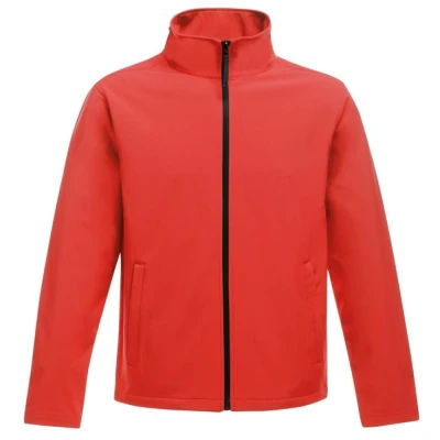 Image of Regatta Standout Mens Ablaze Printable Soft Shell Jacket (Classic Red/Black) Softshell Size Medium