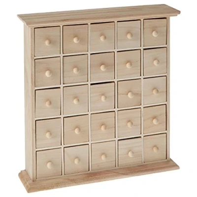 Image of Artemio Wooden Chest with 25 Drawers, Beige