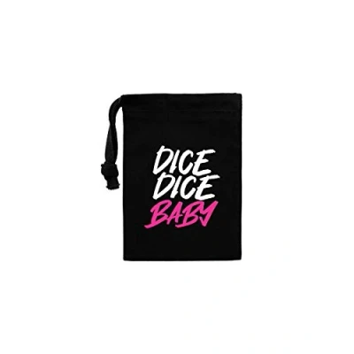 Image of Dice Baby Drawstring Bag Black 15x20cm