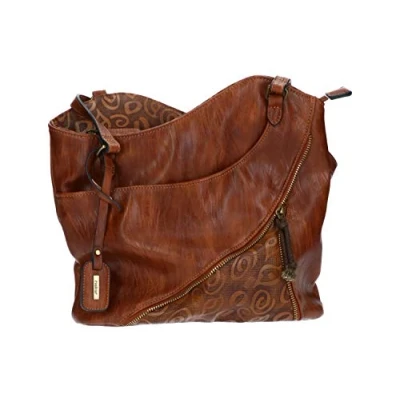 Image of Rieker Women&#039;s H1025 22 Shoulder Bag Antique Nut, Brown (Nuss Antik/Chestnut), 28x9x31 Centimeters (B x H T)