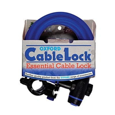 Image of Oxford Cable Bike Lock, 12mm x 1.8m Blue