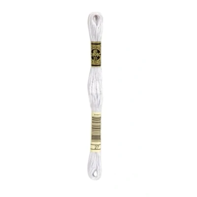 Image of DMC 117MC 0027 Embroidery Floss, Cotton, Grey/White, 8 m