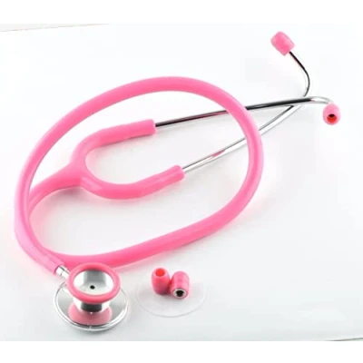 Image of Dual Head Stethoscope, Professional Use, Nurses, Vets, Students, Top Quality, DH STH (Pink)