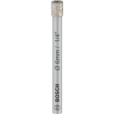 Image of Bosch 1x PRO Ceramic Diamond Dry Drill Bit for Cylindrical Shank and Rotary Drill/Drivers (for tiles, Hard Ø 6 mm, Professional Accessory Drill/Drivers)