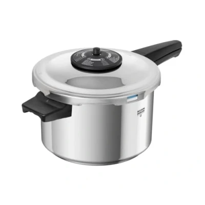 Image of Kuhn Rikon Pressure Cooker Duromatic Neo 3.5L/20cm Food Steamer with Long Handle. Multi Hotpot Auto Lock Lid. Stainless Steel Pot. Instant Cook Pot 10 Year Cookware Guarantee