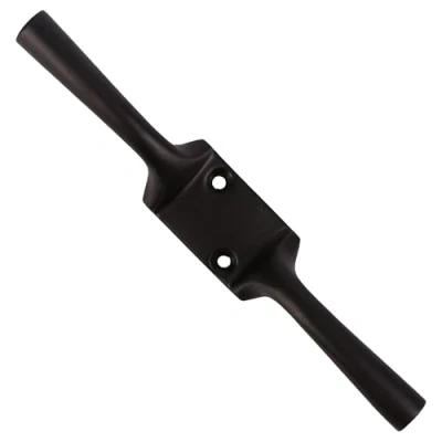 Image of White Hinge 6&quot; Large Strong Metal Cleat Hook 150mm Black Japanned
