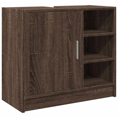 Image of vidaXL Sink Cabinet Brown Oak 63x29x55 cm Engineered Wood