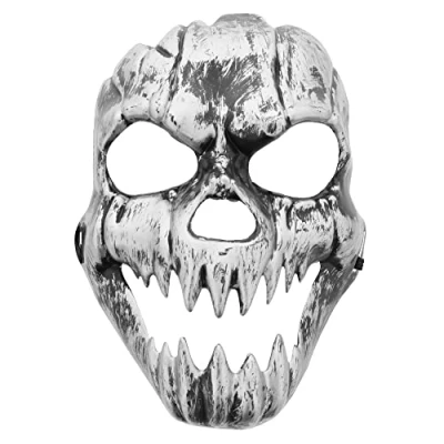 Image of Zac&#039;s Alter Ego Fancy Dress Halloween Gold Skull Grim Reaper Mask