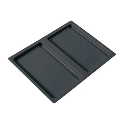 Image of NINKA 9060.50 50770 Single lid Plate for Waste Bins, 6 litres, eins2vier, Plastic, Dark Grey, Silver, L