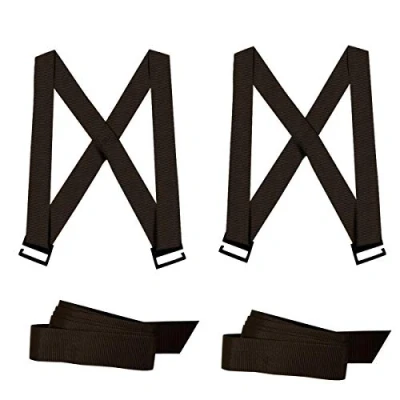 Image of Ulifeme Lifting Straps, Movers Shoulder Harness Moving Straps Furniture Belt for Appliance, Heavy Objects, Large Items, 1 or 2 Person Adjustable Lift 800 Pound Carrying Weight, Black Colour