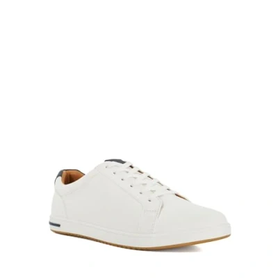 Image of Dune Mens TEZZY Wide Fit Trainers Size UK 9 Flat Heel White