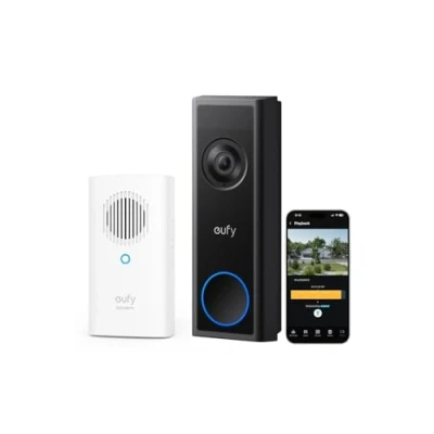 Image of eufy Security Video Doorbell C31 with Chime, 2K FHD, Battery or Hardwire Powered, Easy to Install, Quick Release Battery, Live Call, 24/7 Recording, Human and Motion Detection, No Monthly Fee