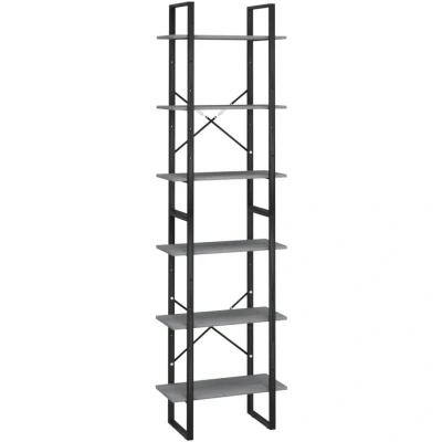 Image of vidaXL Storage Shelf Grey 60x30x210 cm Solid Wood Pine