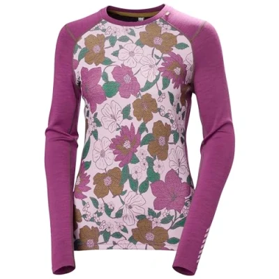 Image of Helly Hansen Women’s LIFA® Merino Midweight Graphic Long Sleeve Crew Base Layer