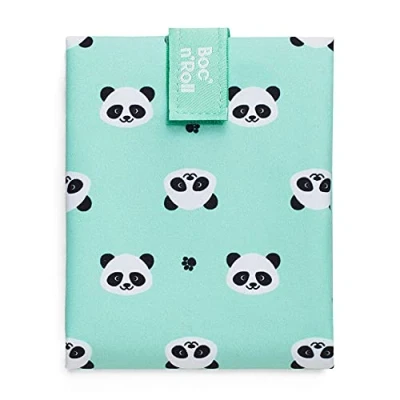 Image of Roll&#039;eat ® Reusable Sandwich Bag Container Eco Friendly Food and Washable Wrap Panda Boc&#039;n&#039;Roll Animals