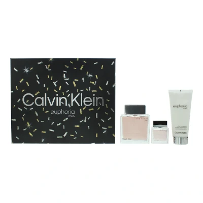Image of Calvin Klein Euphoria Gift Set 100ml EDT + Aftershave Balm 15ml