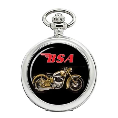 Image of Family Crests BSA Gold Flash Motorbike Full Hunter Pocket Watch
