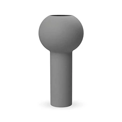 Image of Cooee Design Pillar Ceramic Vase, Grey, 17 cm