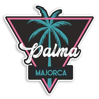 Image of 2 x 10cm Palma Majorca Spain Vinyl Stickers Travel Luggage Sticker #30796 (10cm Wide)