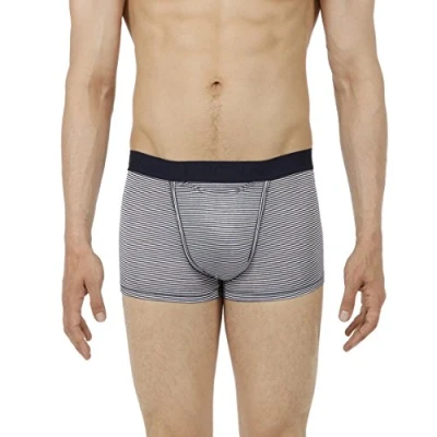 Image of HOM, Mens, Simon HO1 Boxer Briefs, Navy Blue And White Stripes, M