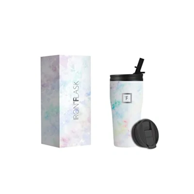 Image of IRON FLASK Rover Tumbler, 2 Lids (Straw/Flip), Vacuum Insulated Stainless Steel Bottle, Modern Double Walled, Drinking Cup Simple Thermo Travel Mug, Hydro Water Metal Canteen (Pearl), 20.00 Fl oz