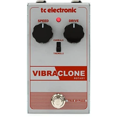 Image of TC Electronic VIBRACLONE ROTARY Rotating Speaker Emulator with Simple 2 Knob Interface and Toggle Switch for Classic Rock Tones