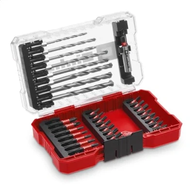 Image of Original Einhell M Case 33 Piece Impact Resistant bit and Masonry Set (25 Mm bits, 50 bit, 60 Holder incl. Storage Box)