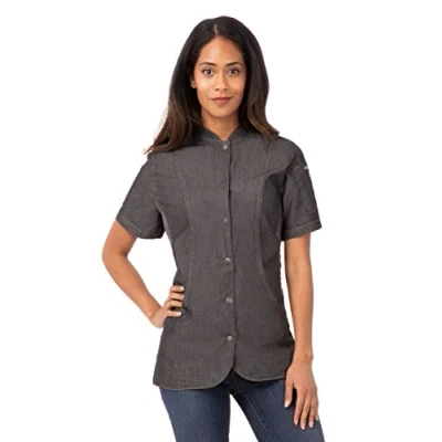 Image of Chef Works Women&#039;s Chelsea Coat Jacket, Black, x Large