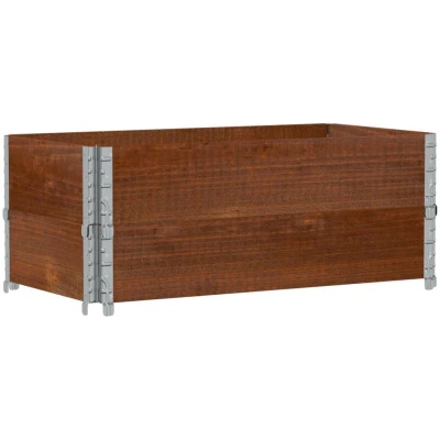Image of vidaXL Garden Planter Brown 100x50 cm Solid Wood Pine