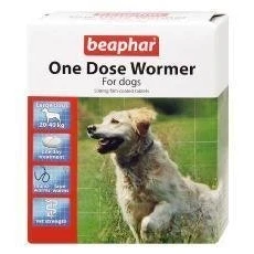 Image of Beaphar Dogs Upto 40kg One Dose Wormer 4 Tablets