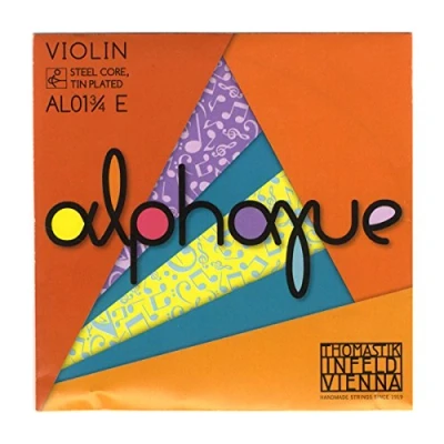 Image of Thomastik Single string for Violin ALPHAYUE 3/4, scale 305mm/12&quot; steel core E core, pewter