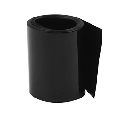 Image of Sourcingmap 50mm Flat Width 3.5M Length PVC Heat Shrink Tube Black for Batteries